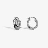 Iced Infinity Thorn Earrings — White Gold view 2 | colour:white