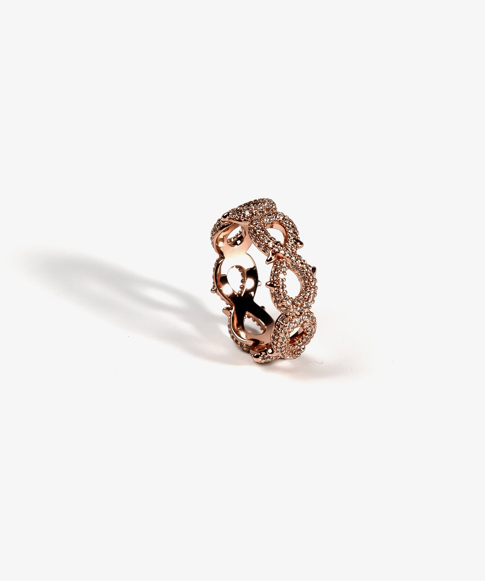 Iced Infinity Thorn Ring — Rose Gold alternate view | colour:rose