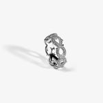 Iced Infinity Thorn Ring — White Gold alternate view | colour:white