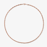 Alternating Iced Ball Chain - Rose