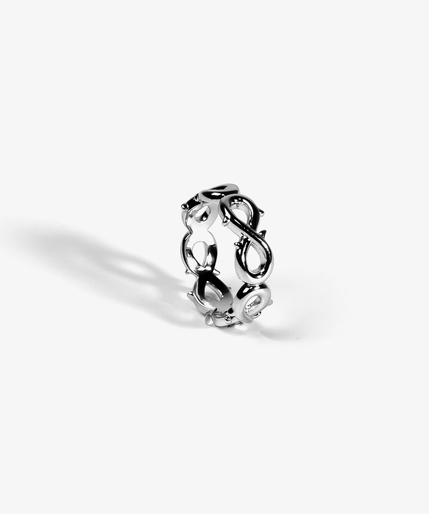 Infinity Thorn Ring — White Gold view 2 | colour:white