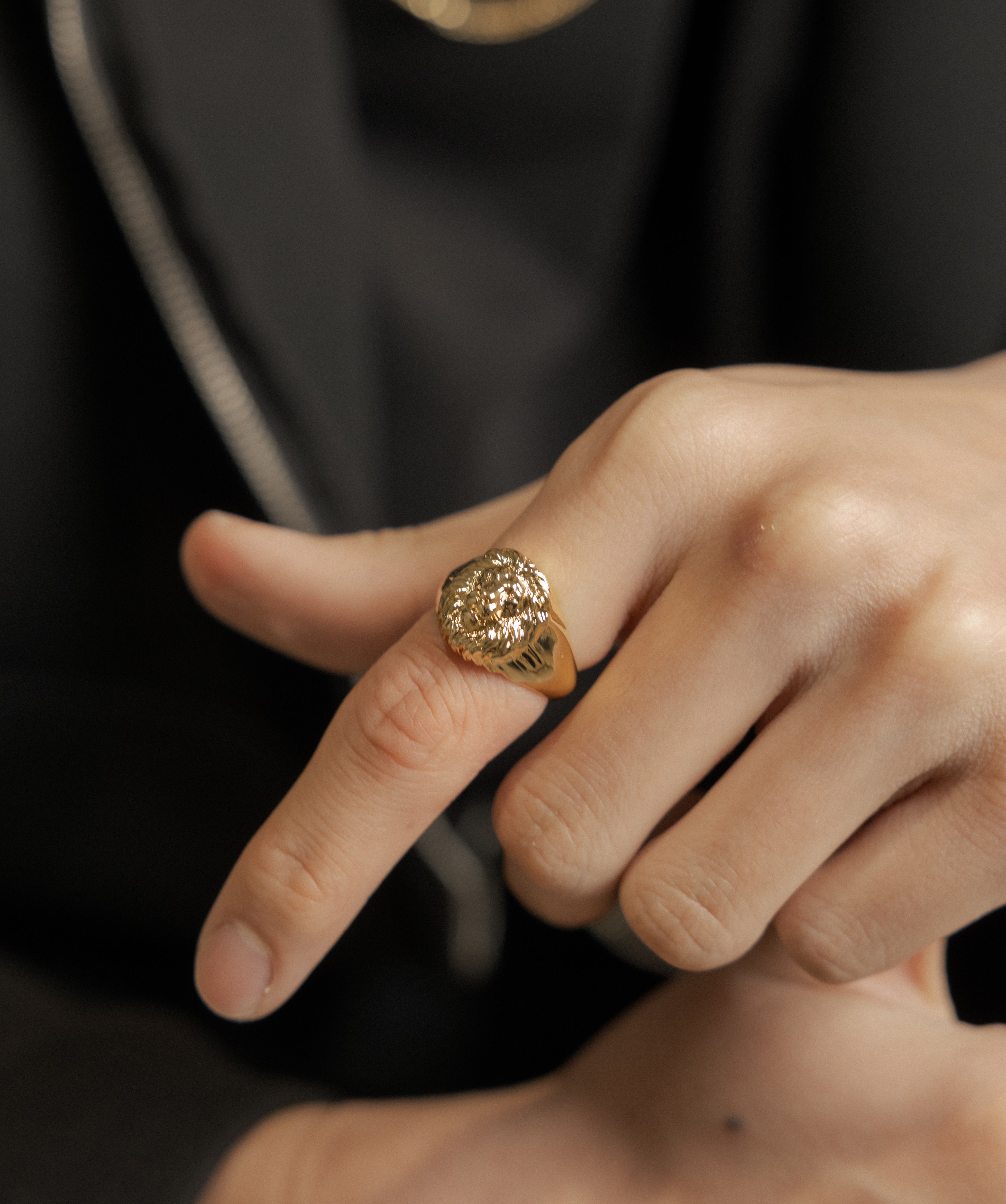 Lion Ring — Yellow Gold view 2 | colour:yellow