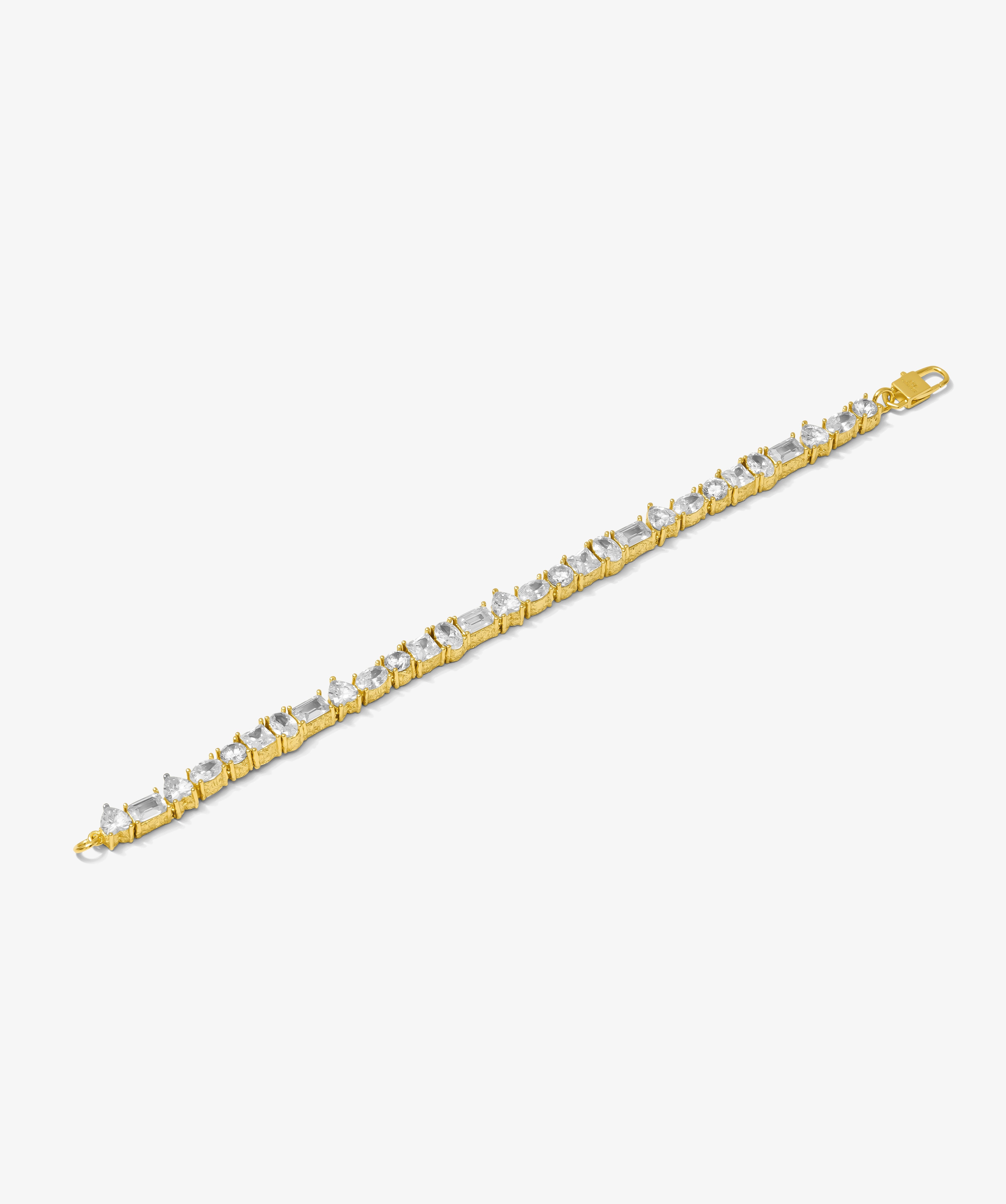 Mixed Stone Tennis Bracelet — Yellow Gold view 1 | colour:yellow