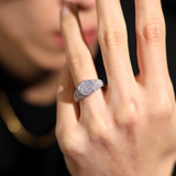 Mosaic Ring — White Gold view 2 | colour:white
