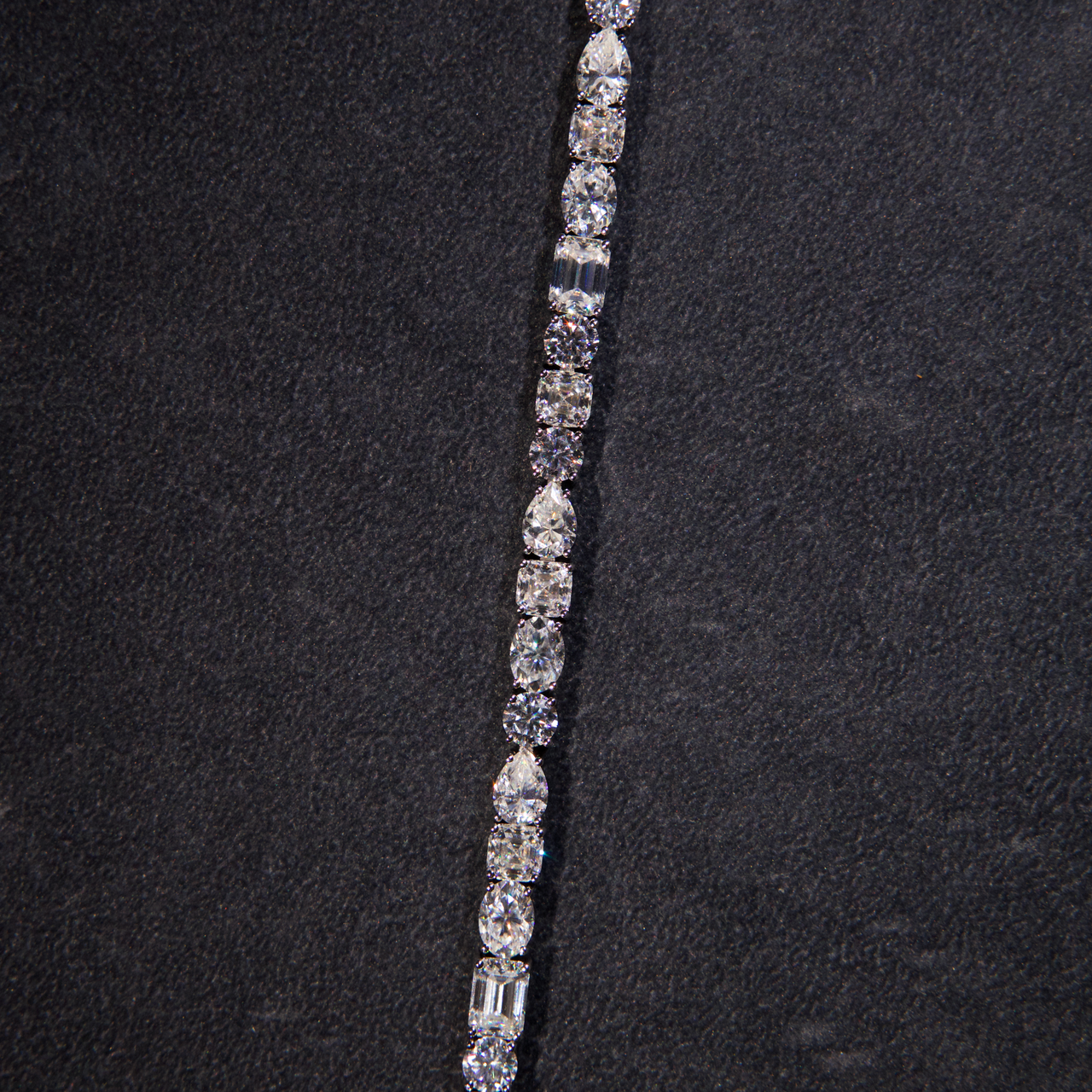 Mixed Shape Tennis Bracelet (White Gold)