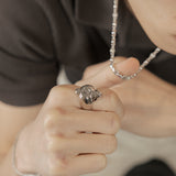 Treble Clef Ring - White