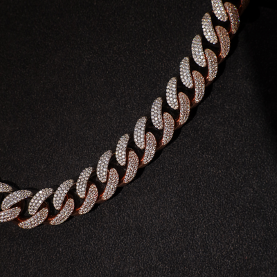 Two-Tone Cuban Link Chain, 15mm Miami Cuban Link Chain (Two-Tone)