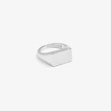 Rectangle Signet Ring - White