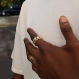 Miami Cubaanse Link Ring (Goud)