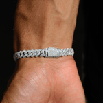 8mm Prong Cuban Diamond Bracelet — archive design and styling reference