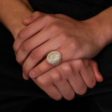 Smaragd ovale ring (goud)