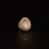 Smaragd ovale ring (goud)