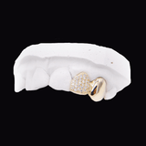 Single Iced & Plain Gold tooth