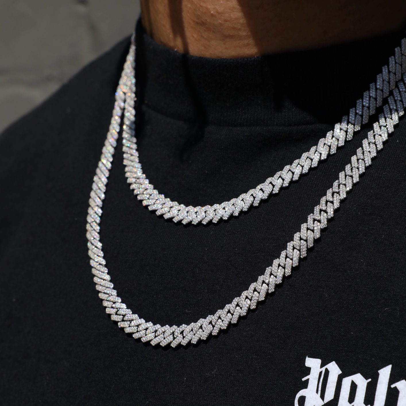 8mm Prong Cuban Link Chain (Silver)