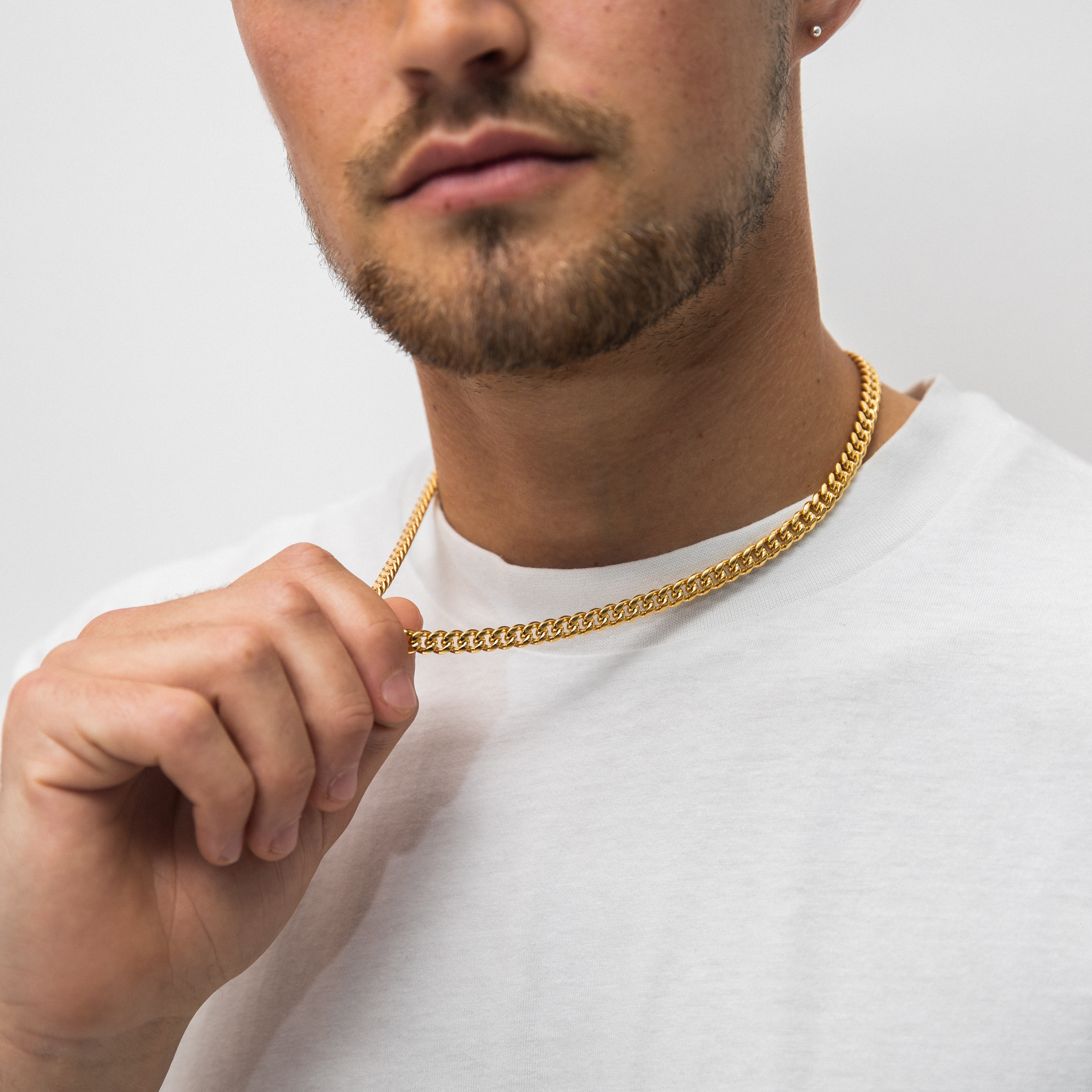 6mm Cuban Link Chain in Yellow Gold