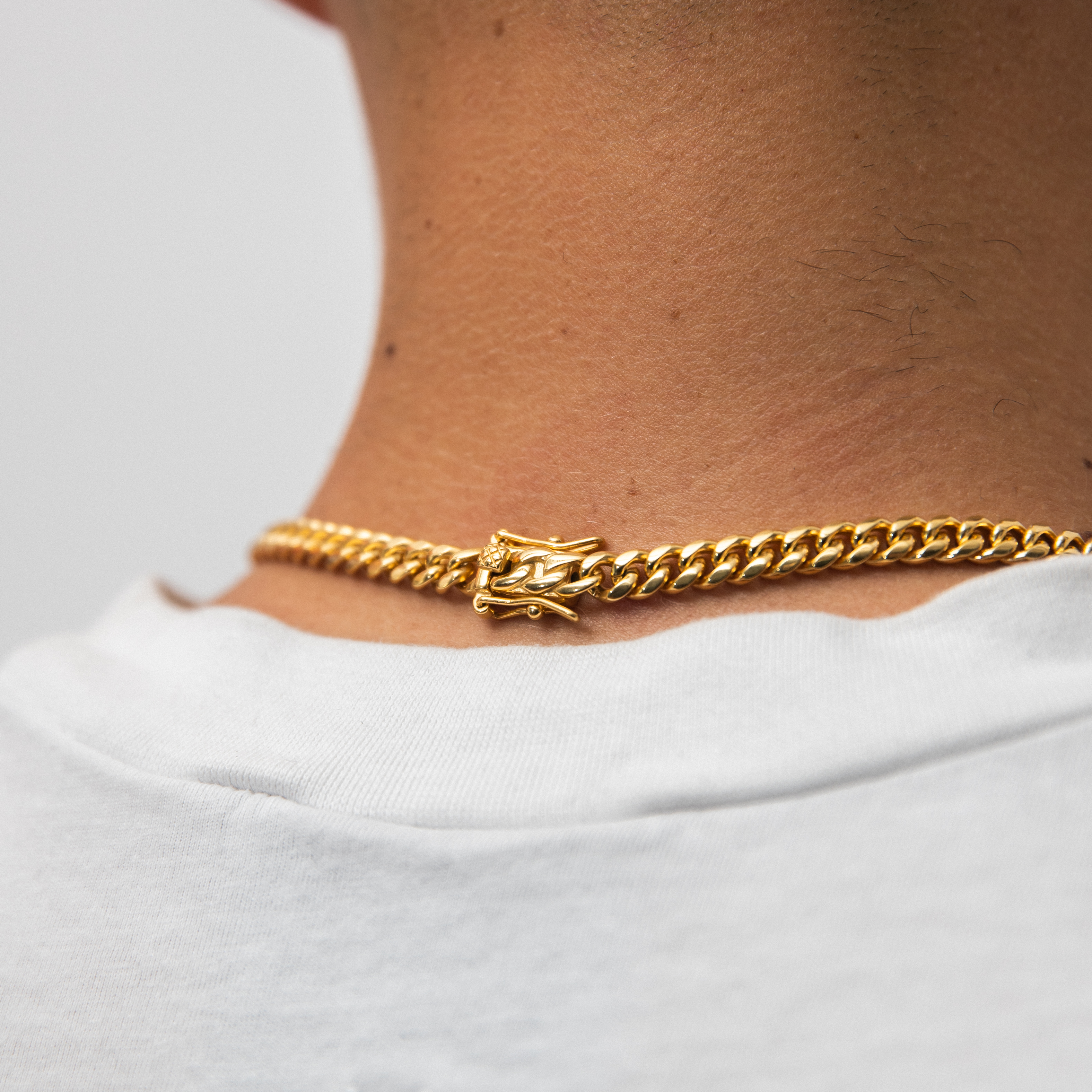 6mm Cuban Link Chain in Yellow Gold