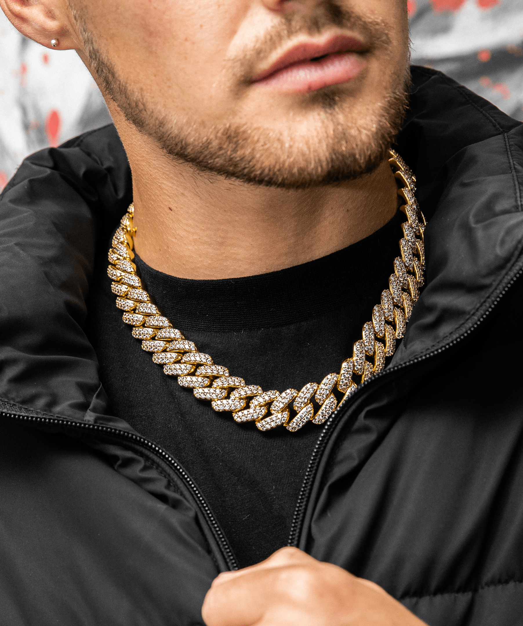 Cuban Style Chain, 18mm Iced Cuban Link Chain