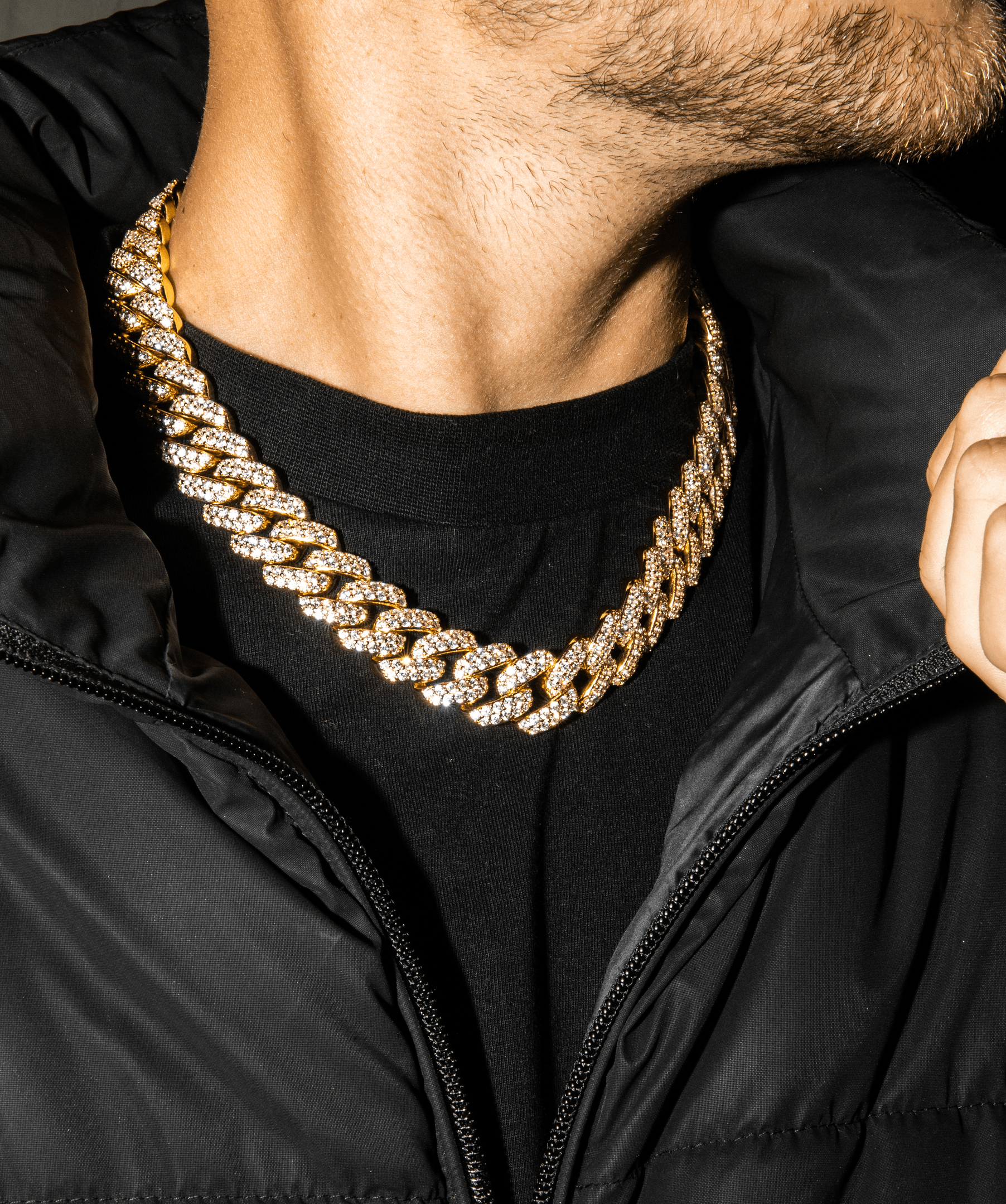 Cuban Style Chain, 18mm Iced Cuban Link Chain