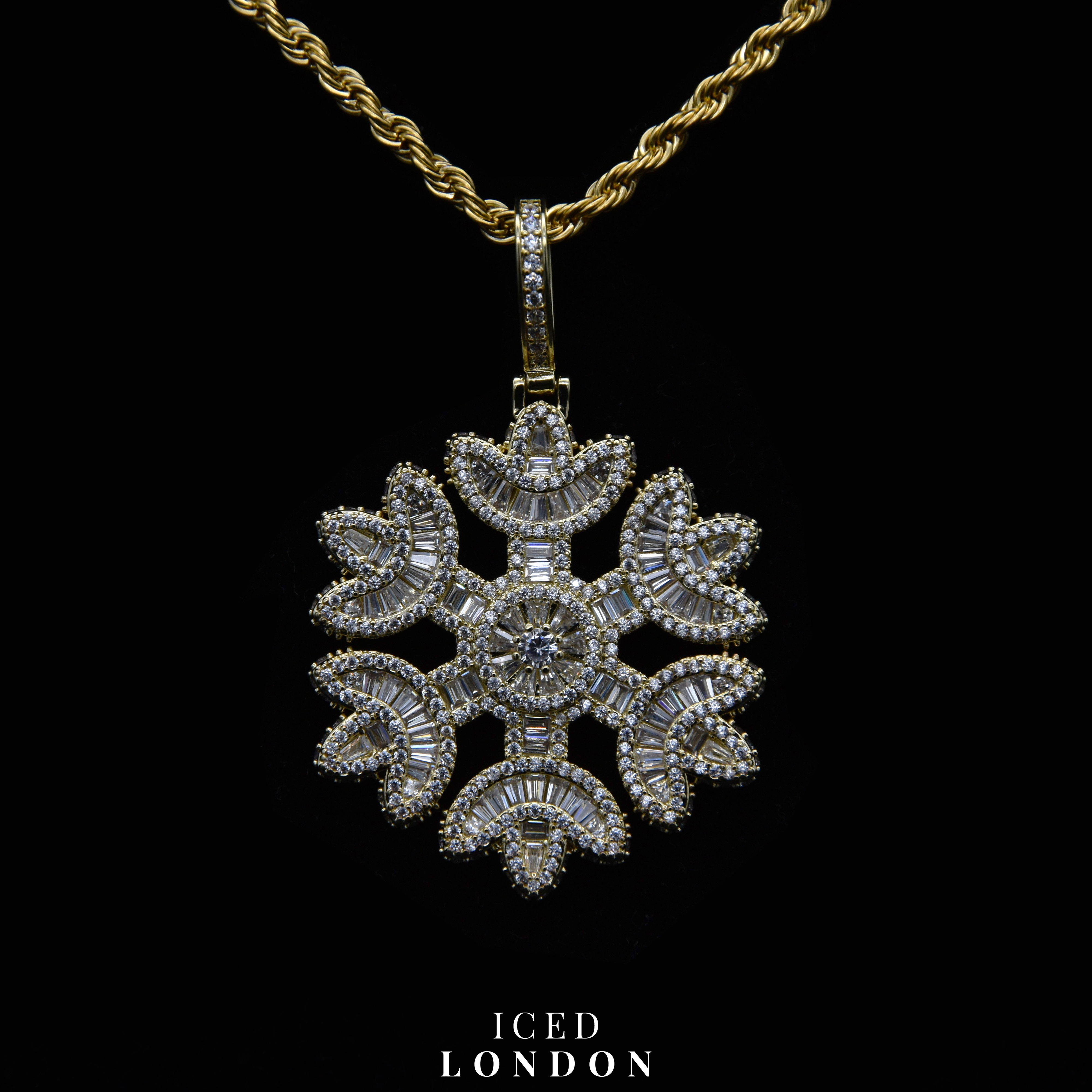 Iced Snowflake Pendant