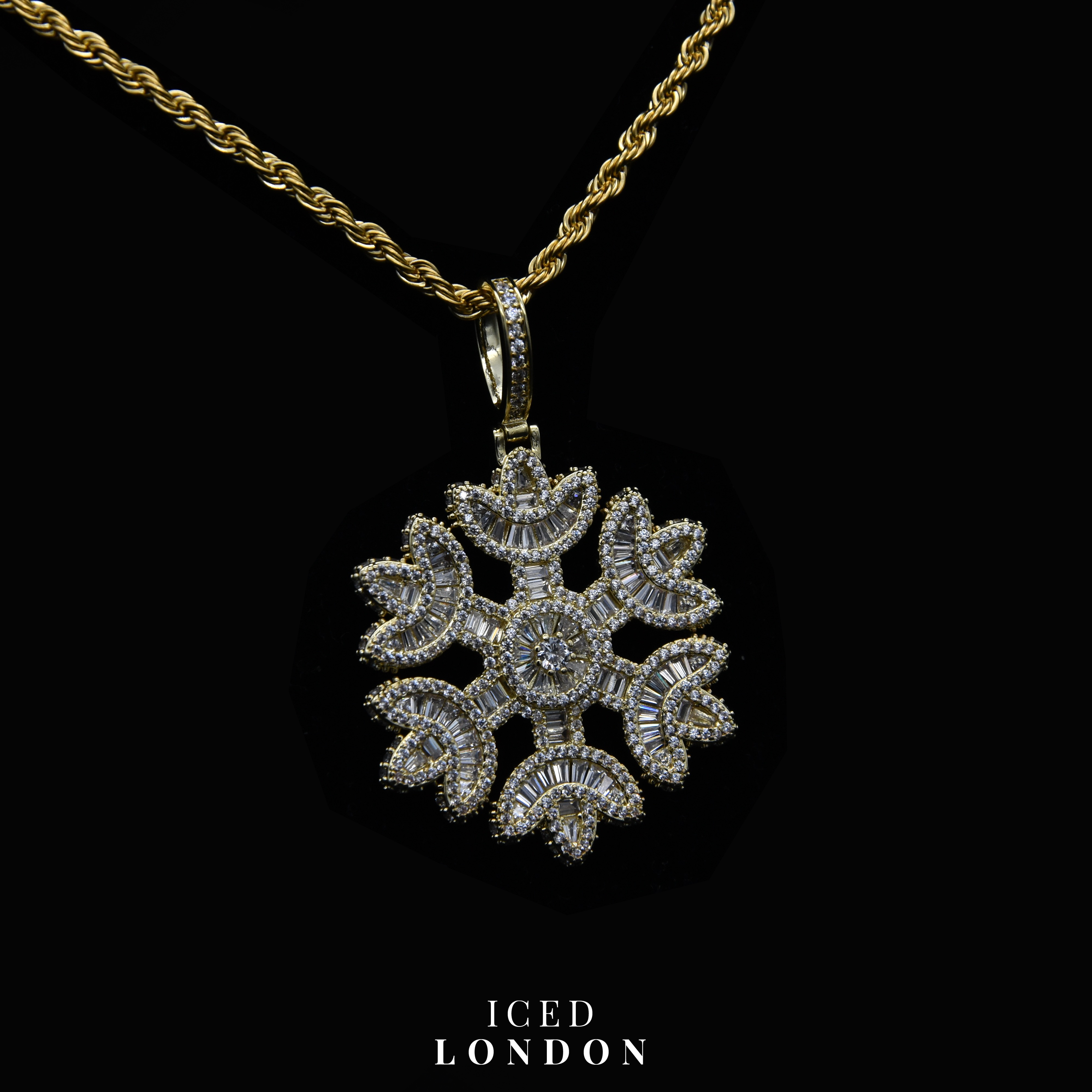 Iced Snowflake Pendant