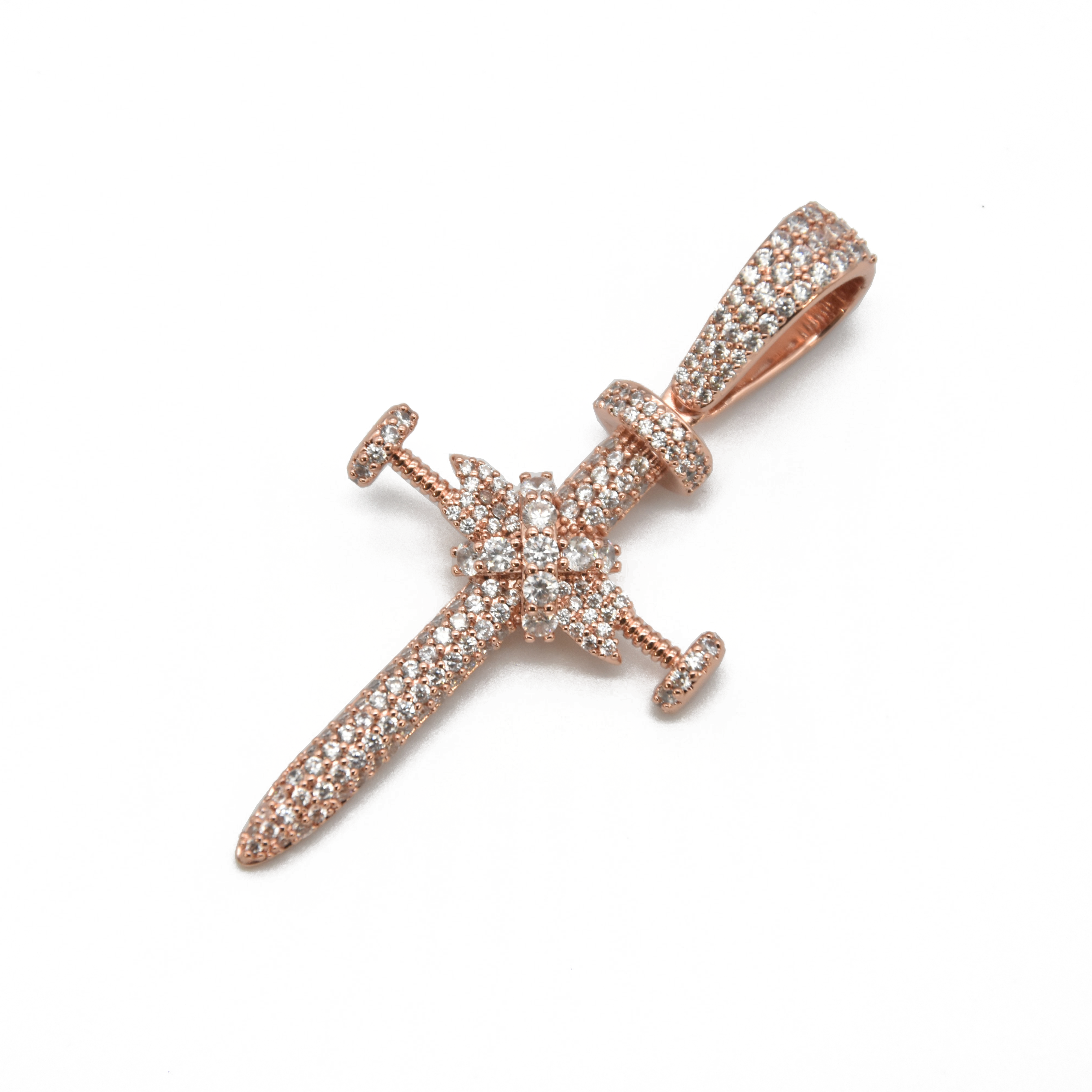 Nail Cross Pendant V2 in Rose Gold