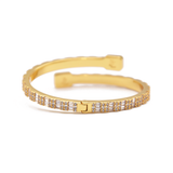 Baguette Bangle in Geel Goud