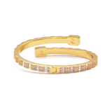 Baguette Bangle in Geel Goud