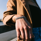 10 mm diamanten schakelarmband in witgoud 