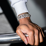 19 mm diamanten schakelarmband in witgoud
