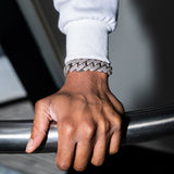 19 mm diamanten schakelarmband in witgoud